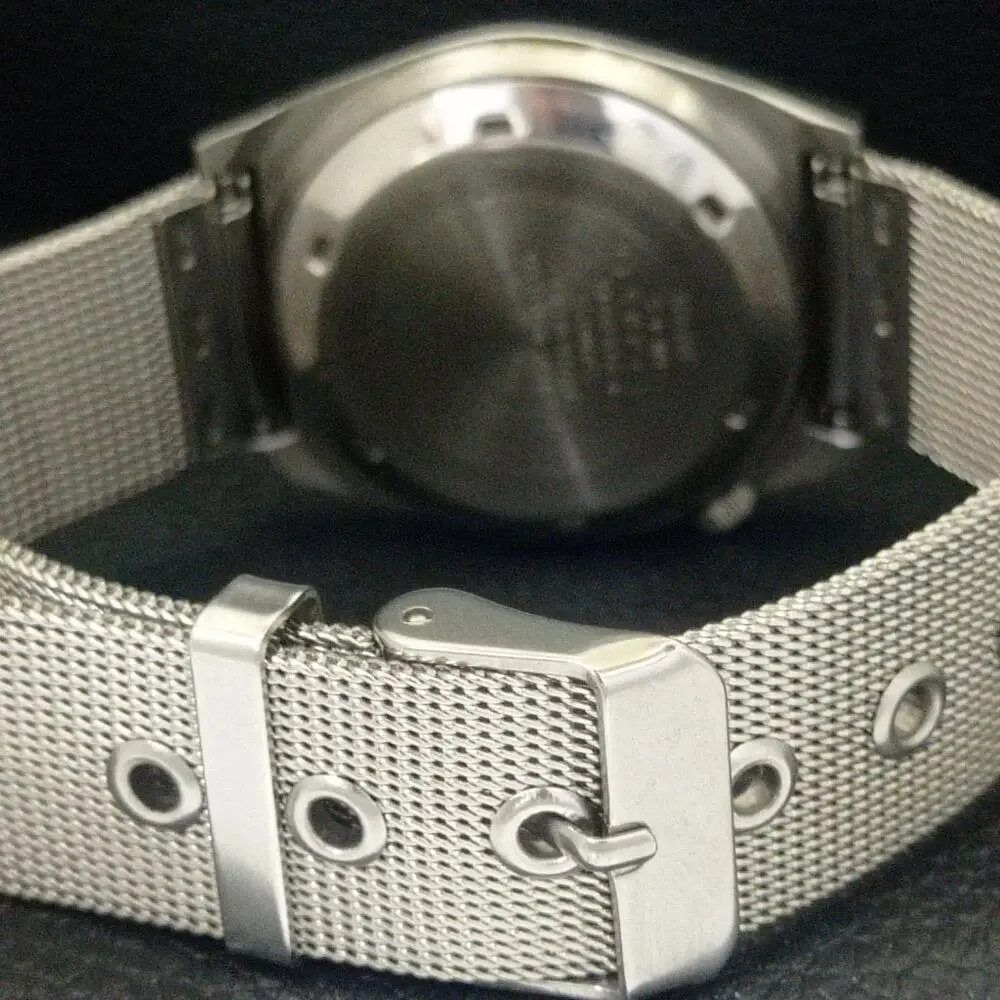 Vintage 1975 Citizen Automatic Mens Silver Watch W/daydate & Gold accents